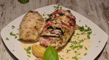 Zu sehen ist das Titelbild zum Thema: Hasselback Kartoffeln à la Mediterran in der Auflösung 900x847
